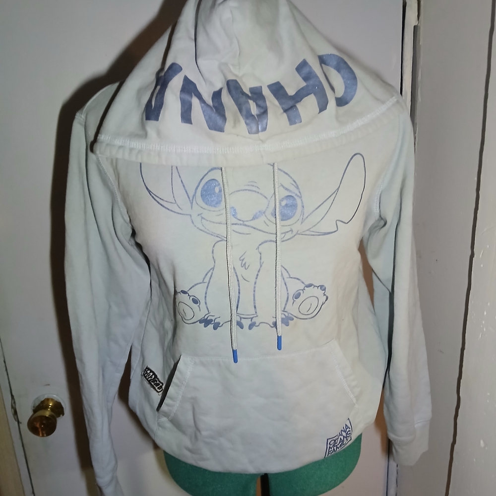 Disney White and Blue Stitch Utility Jacket